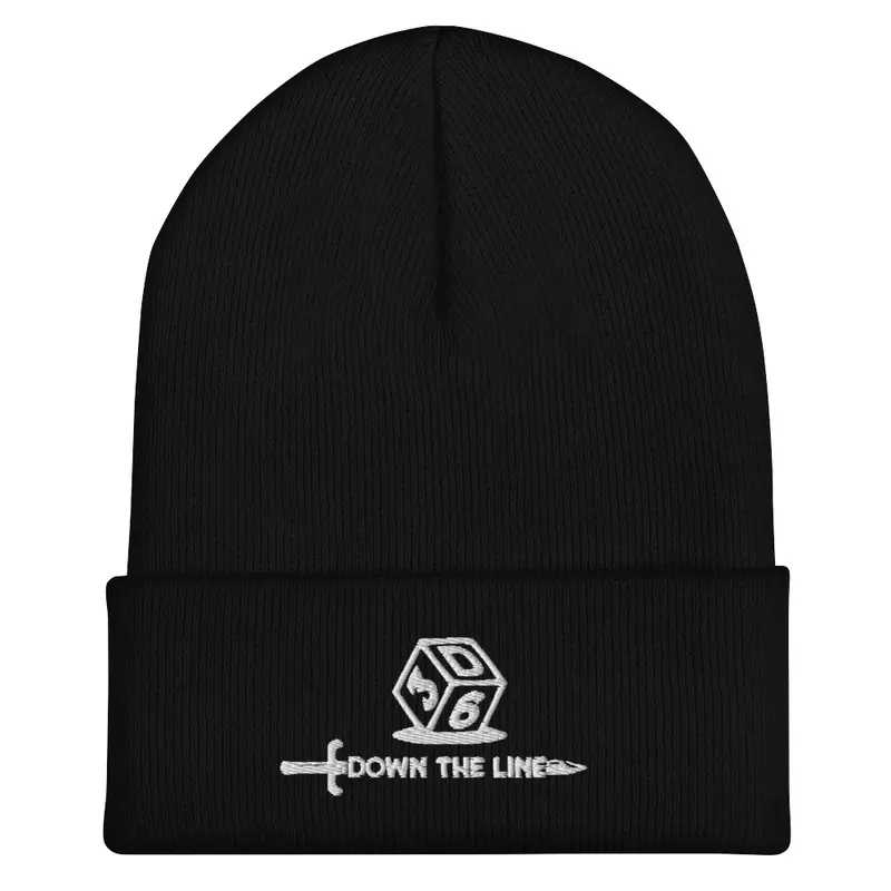 3d6 Down the Line Beanie White on Dark